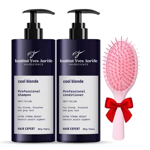 Sárga árnyalatot semlegesítő hajápoló készlet