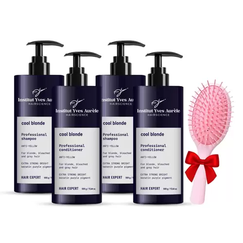 Sárga árnyalatot semlegesítő hajápoló készlet + ajándék extra készlet