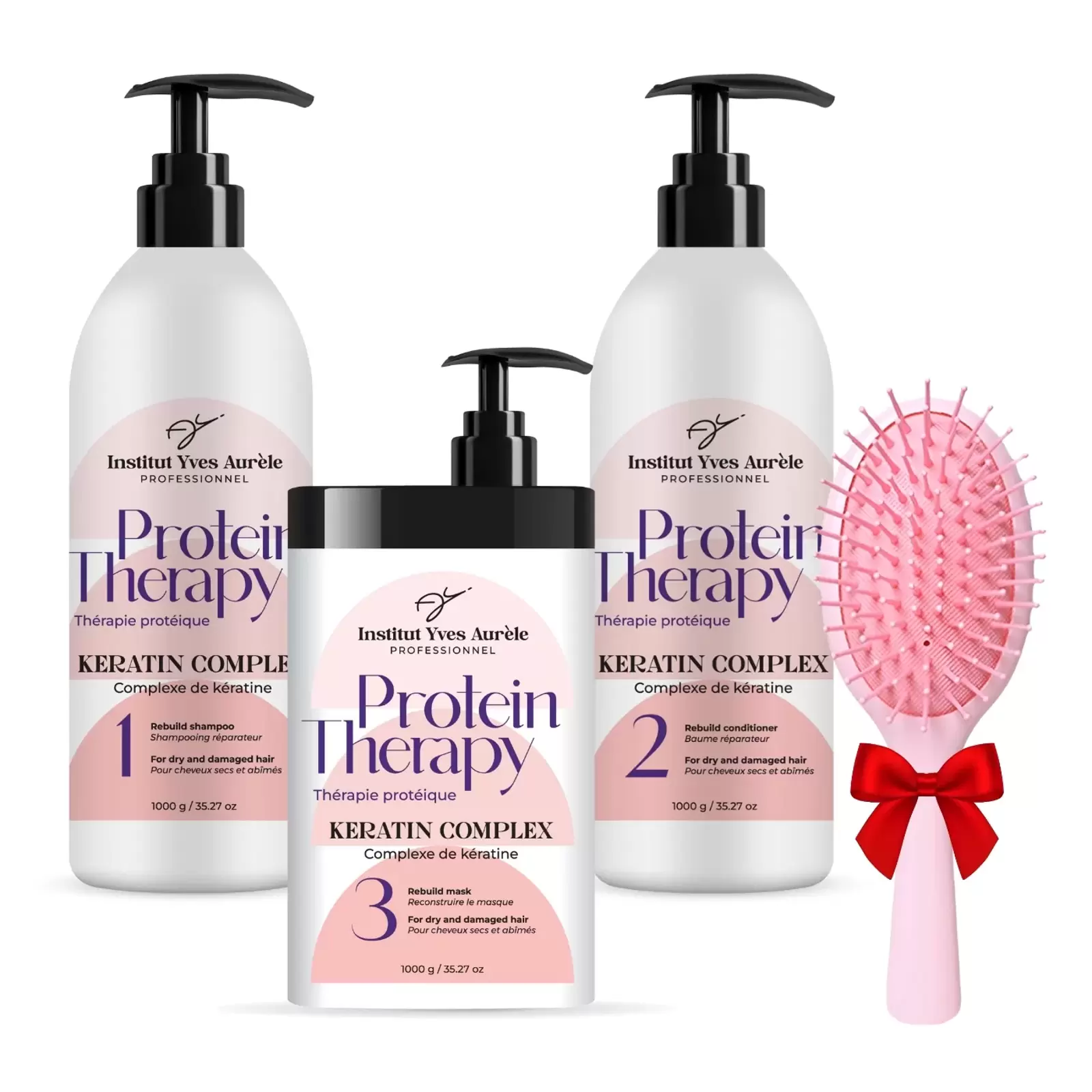 EXKLUZÍV PROTEIN THERAPY KÉSZLET (3x1000g) + AJÁNDÉK (hajkefe) EXKLUZÍV PROTEIN THERAPY KÉSZLET (3x1000g) + AJÁNDÉK (hajkefe)